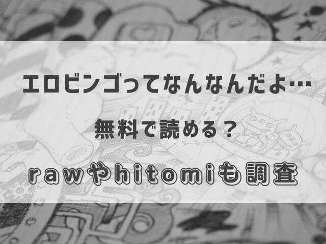 エロビンゴってなんなんだよ…